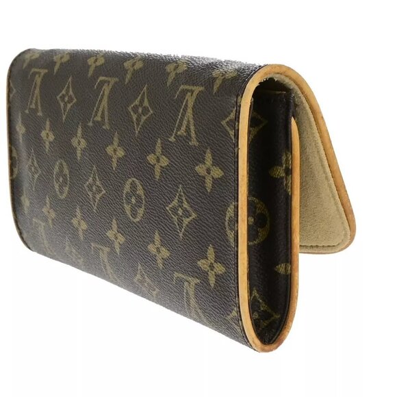 LOUIS VUITTON Pochette Twin GM 2Way Shoulder Bag Monogram Brown - Picture 4 of 14